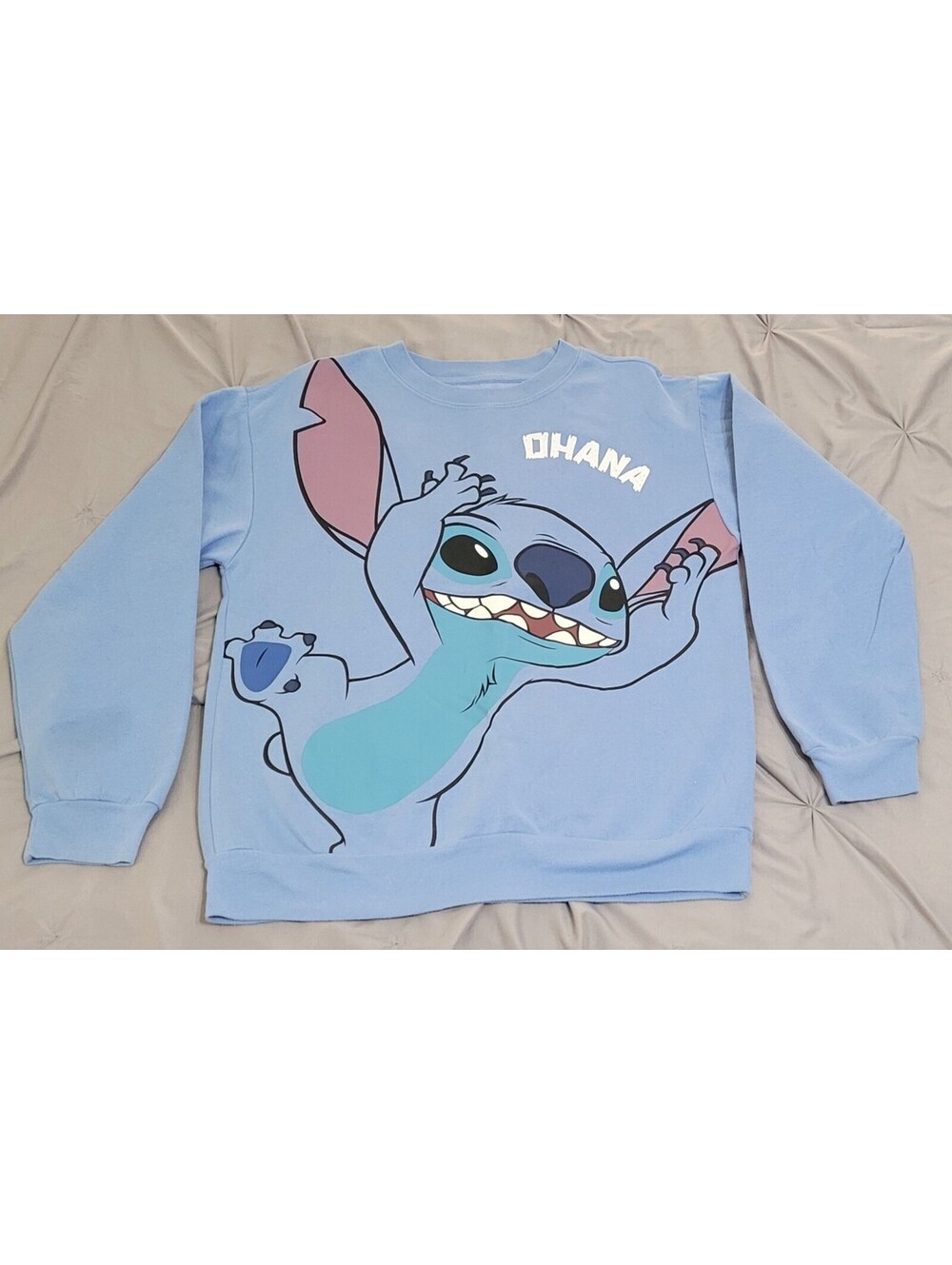 Disney Stitch Blue Ohana Sweatshirt Adult Medium (7-9)